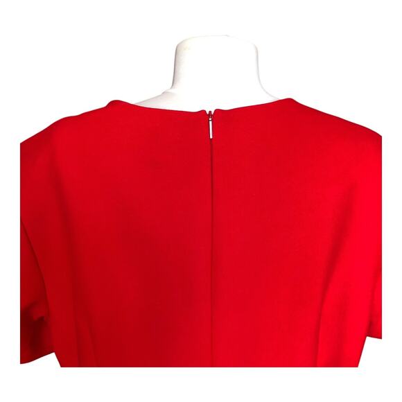 Hugo Boss Domingana Red Square Neck Sheath Dress Women's Size 10 US NWT - Picture 7 of 16